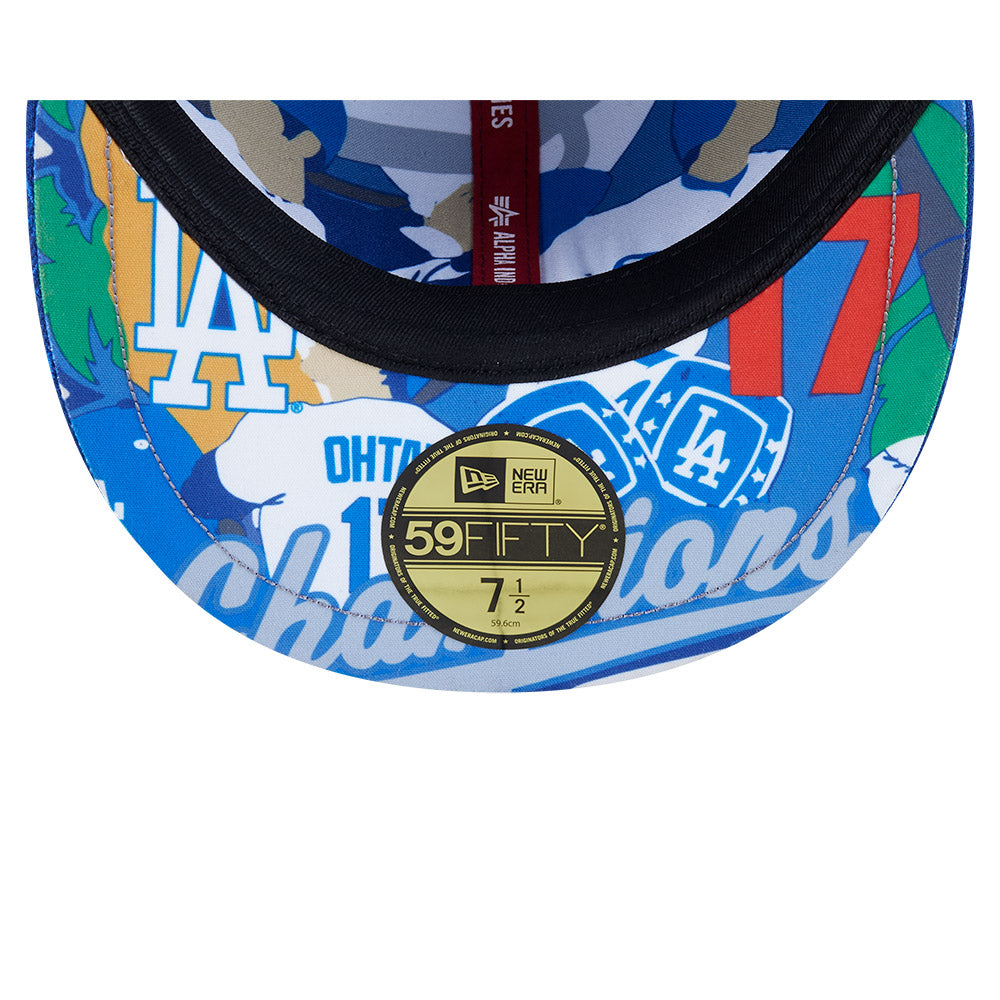 หมวกแก๊ป New Era รุ่น Alpha Industries X La Dodgers-Complexcon Light Royal 59Fifty Cap