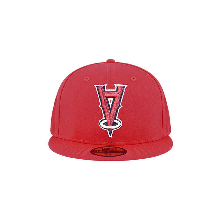 New Era หมวกรุ่น Anaheim Angels Upside Down Logo Scarlet 59Fifty Cap