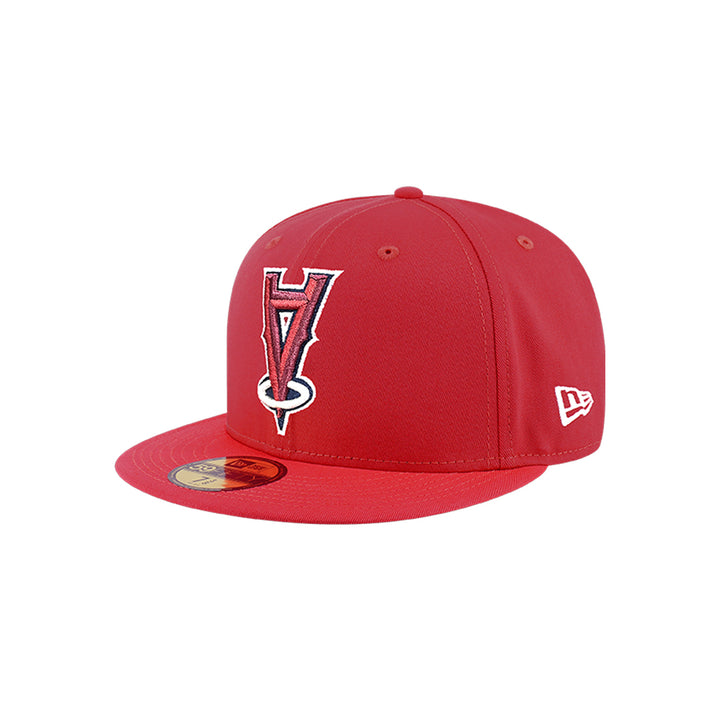 New Era หมวกรุ่น Anaheim Angels Upside Down Logo Scarlet 59Fifty Cap