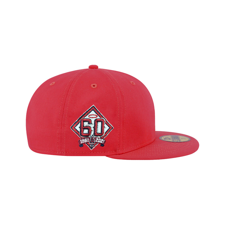 New Era หมวกรุ่น Anaheim Angels Upside Down Logo Scarlet 59Fifty Cap