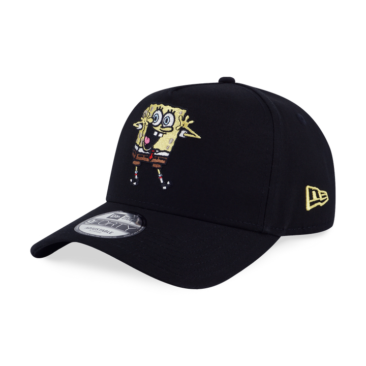 New Era หมวกรุ่น New Era x SpongeBob Black 9FORTY A-Frame Cap