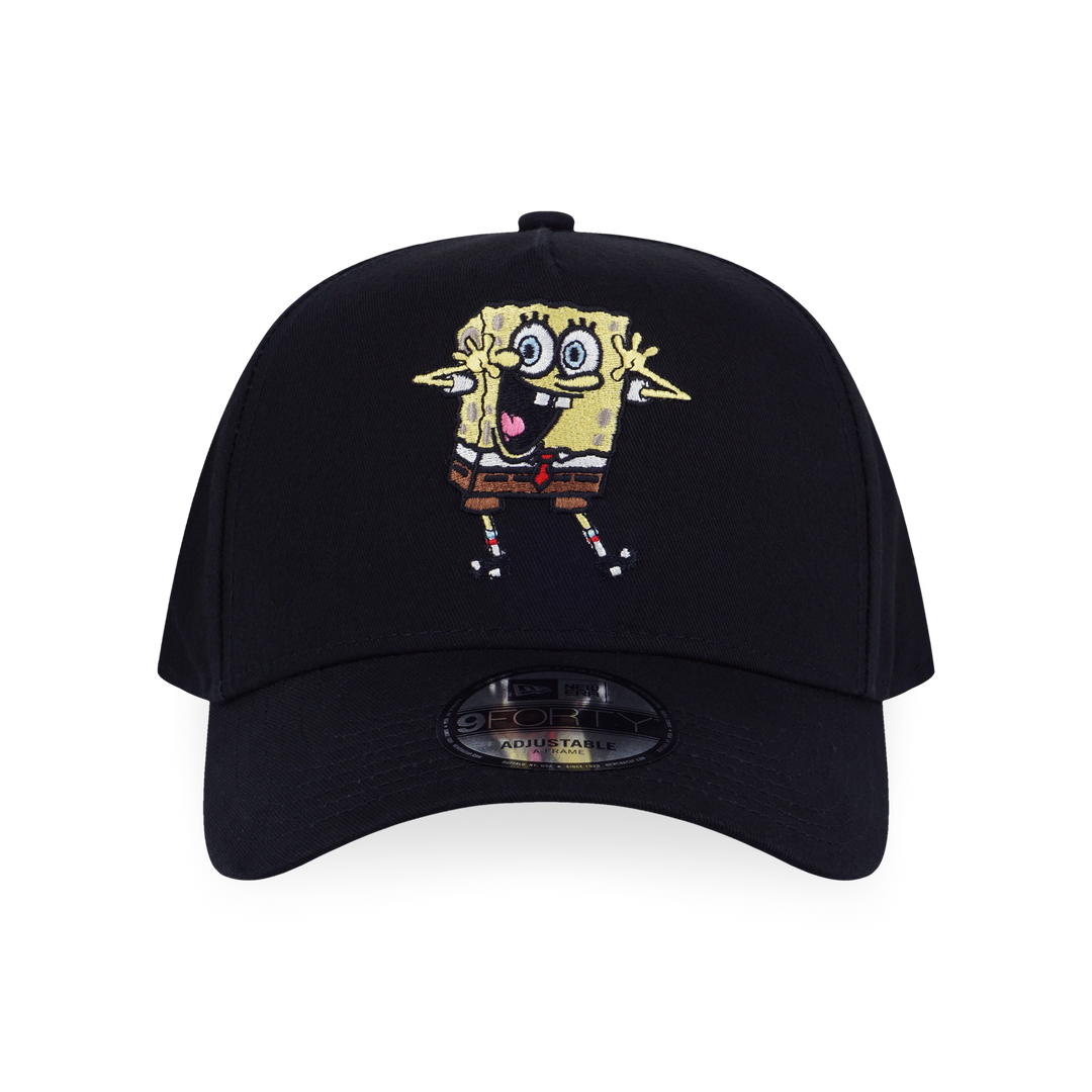 New Era หมวกรุ่น New Era x SpongeBob Black 9FORTY A-Frame Cap