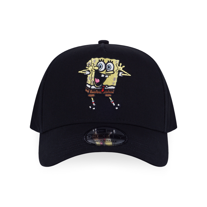 New Era หมวกรุ่น New Era x SpongeBob Black 9FORTY A-Frame Cap