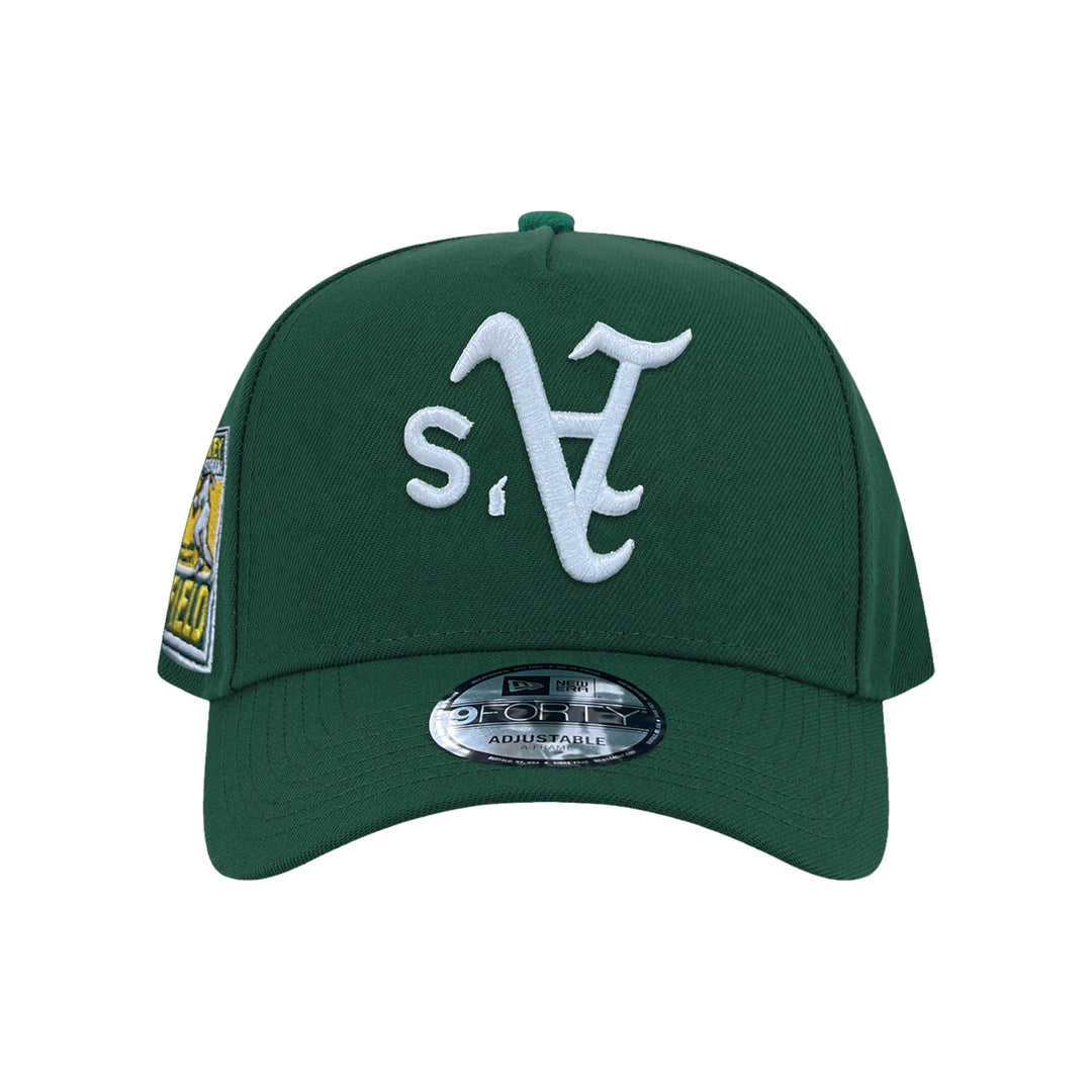 New Era หมวกรุ่น Oakland Athletics Upside Down Logo Mlb Dark Green 9Forty Aframe Cap