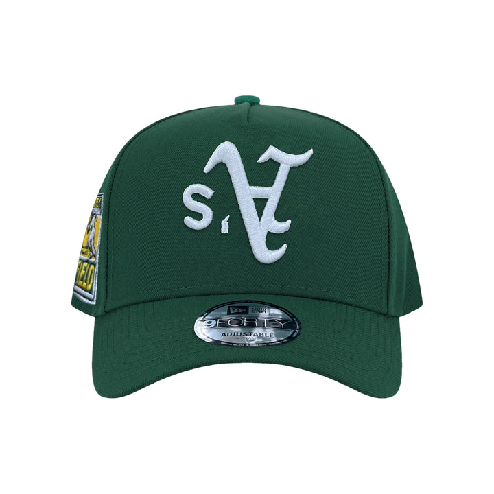 New Era หมวกรุ่น Oakland Athletics Upside Down Logo Mlb Dark Green 9Forty Aframe Cap