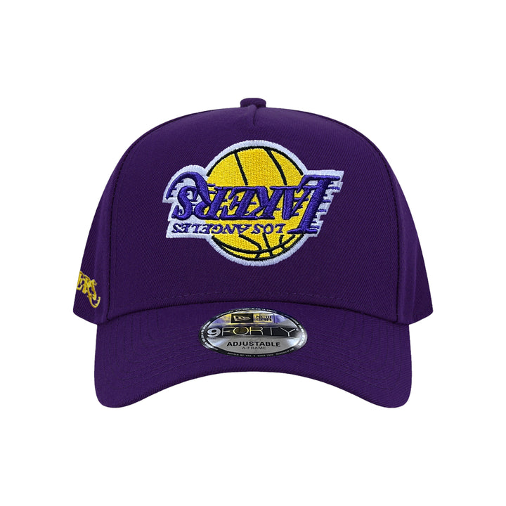 New Era หมวกรุ่น Los Angeles Lakers Upside Down Logo Nba True Purple 9Forty Aframe Cap