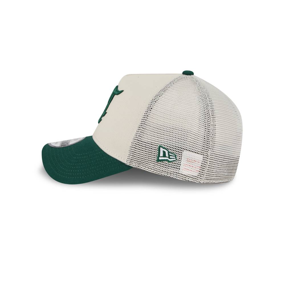 หมวกแก๊ป New Era รุ่น Oakland Athletics MLB Upside Down 2-Tone Dark Green Visor Stone 9Forty AF Trucker Cap