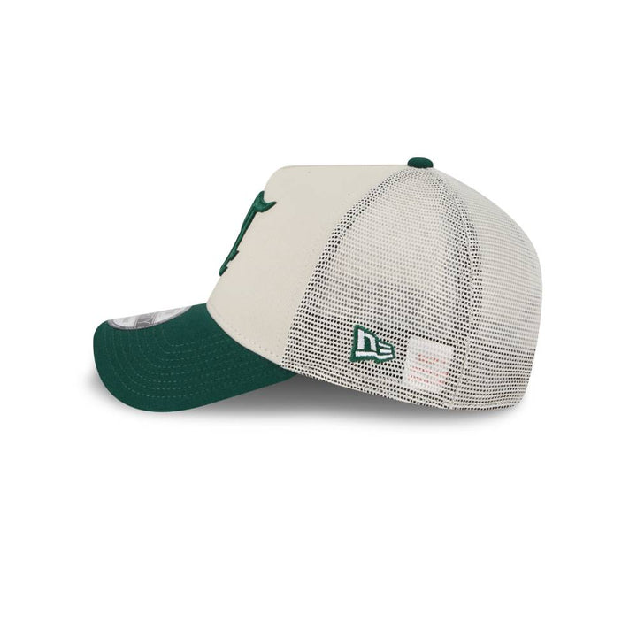 หมวกแก๊ป New Era รุ่น Oakland Athletics MLB Upside Down 2-Tone Dark Green Visor Stone 9Forty AF Trucker Cap