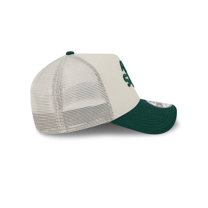 หมวกแก๊ป New Era รุ่น Oakland Athletics MLB Upside Down 2-Tone Dark Green Visor Stone 9Forty AF Trucker Cap
