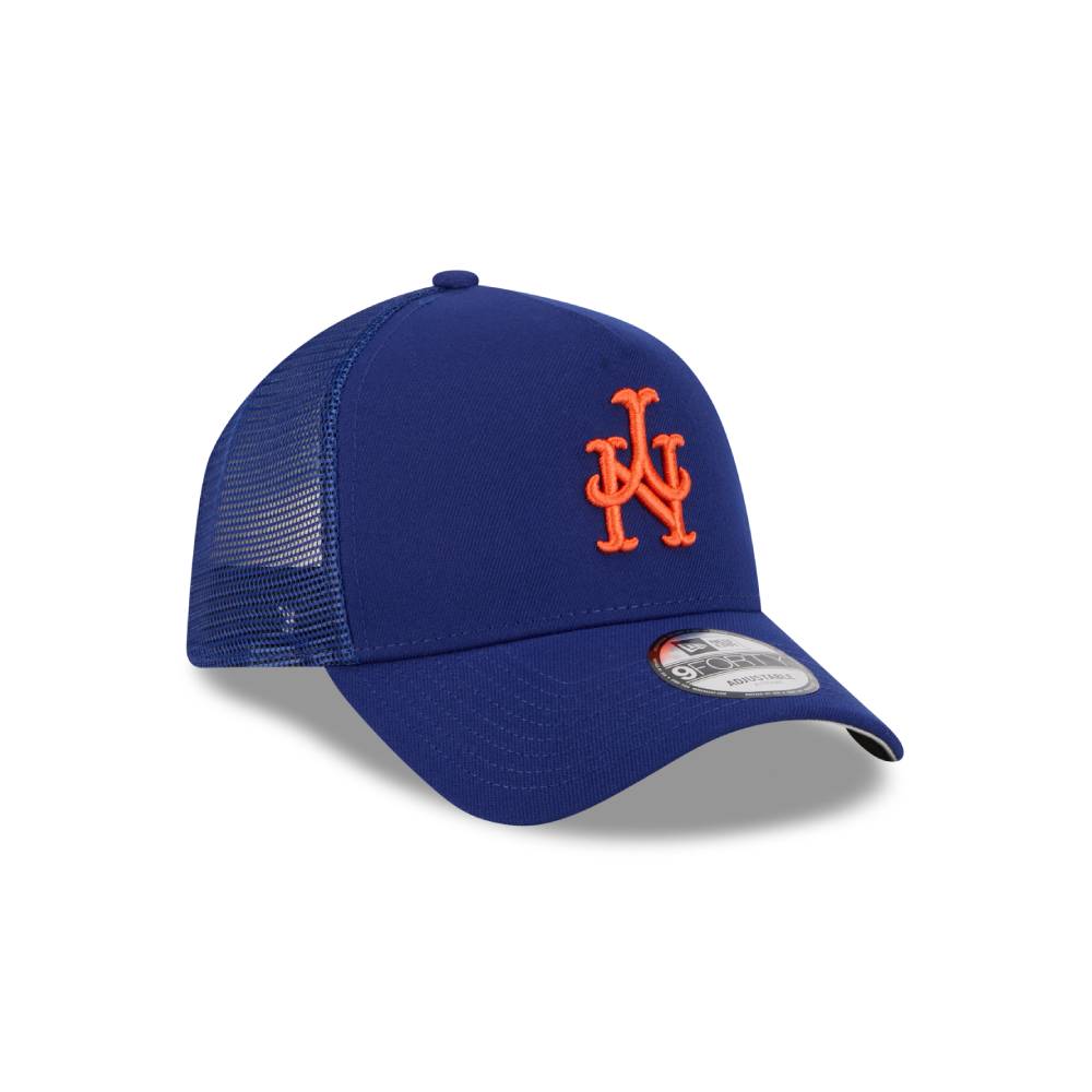 หมวกแก๊ป New Era รุ่น New York Mets MLB Upside Down Dark Royal 9Forty AF Trucker Cap
