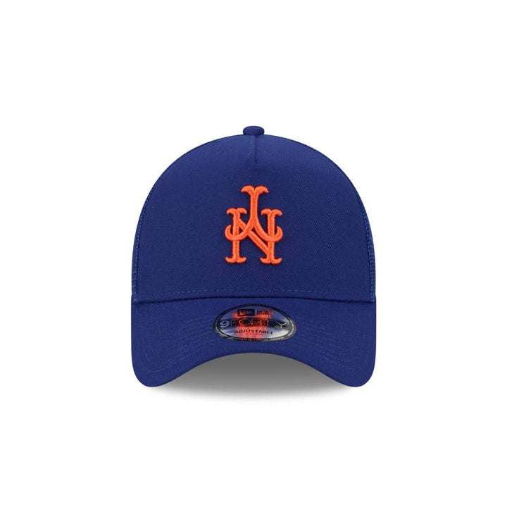 หมวกแก๊ป New Era รุ่น New York Mets MLB Upside Down Dark Royal 9Forty AF Trucker Cap