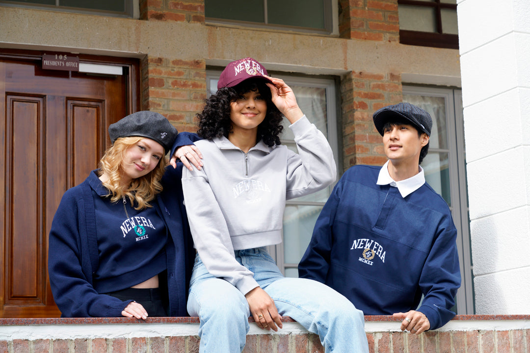 New Era หมวกรุ่น New Era Street Class Navy Stripe Newsboy