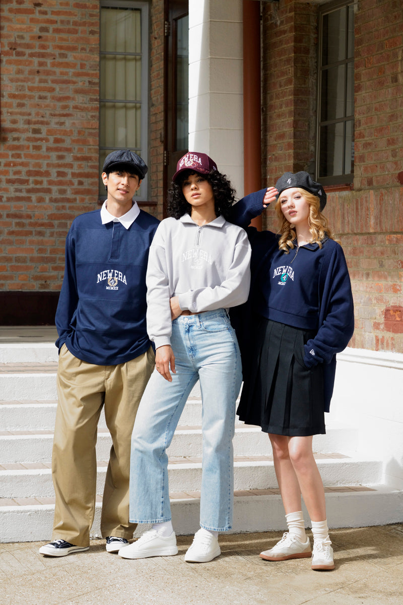 New Era เสื้อสเวตเชิ้ตผู้หญิง รุ่น New Era Street Class Oceanside Blue Women Half Zip Sweatshirt