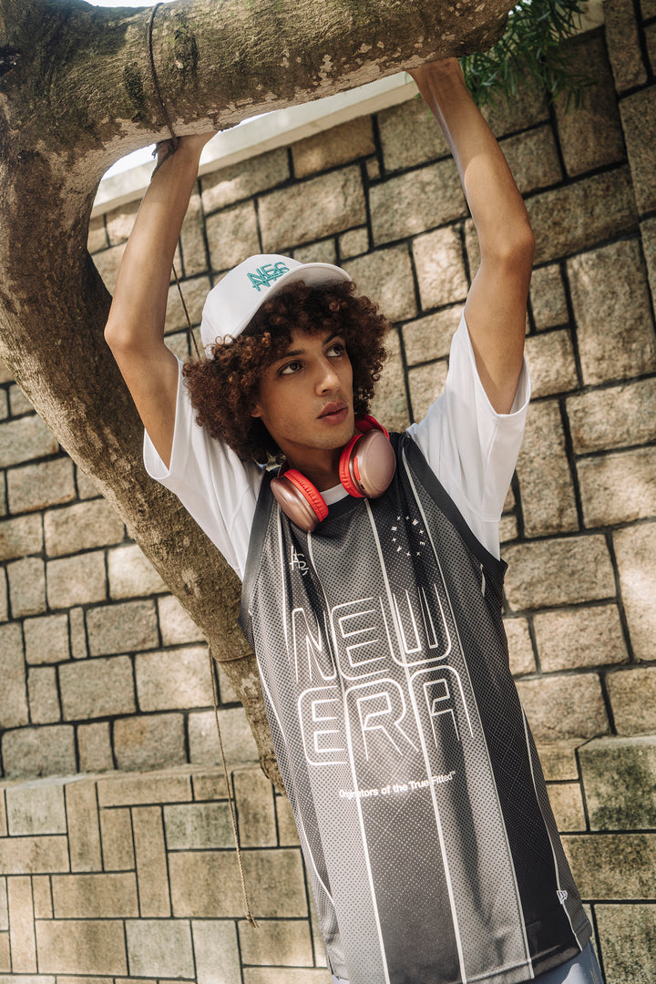 New Era เสื้อกล้ามรุ่น New Era City Sport Black Basketball Jersey