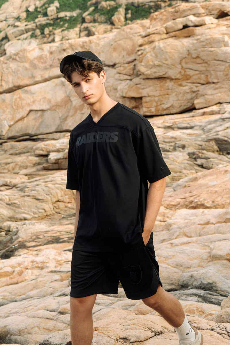 New Era กางเกงรุ่น Las Vegas Raiders Tonal Pack Black Basketball Shorts