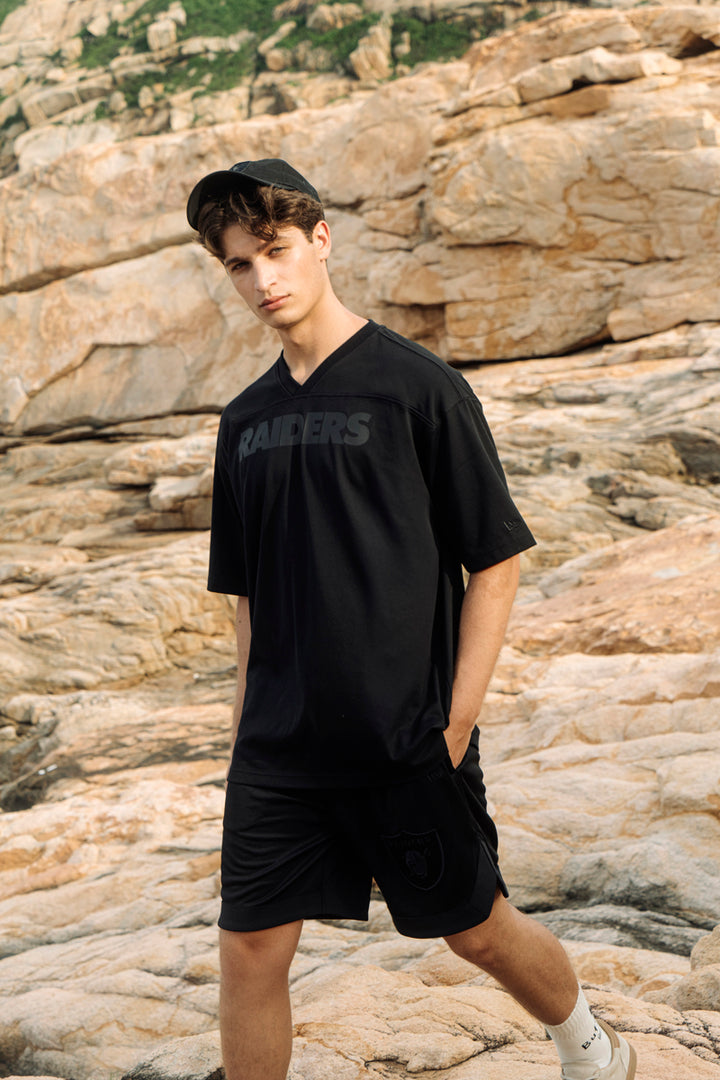 New Era กางเกงรุ่น Las Vegas Raiders Tonal Pack Black Basketball Shorts