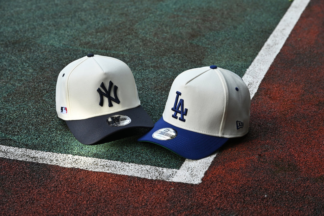 New Era หมวกรุ่น New York Yankees 2-Tone Navy Visor Chrome White 39THIRTY A-Frame Cap