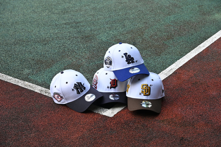 New Era หมวกรุ่น Los Angeles Dodgers MLB Doodles 2-Tone Dark Royal Visor White 9FORTY Cap