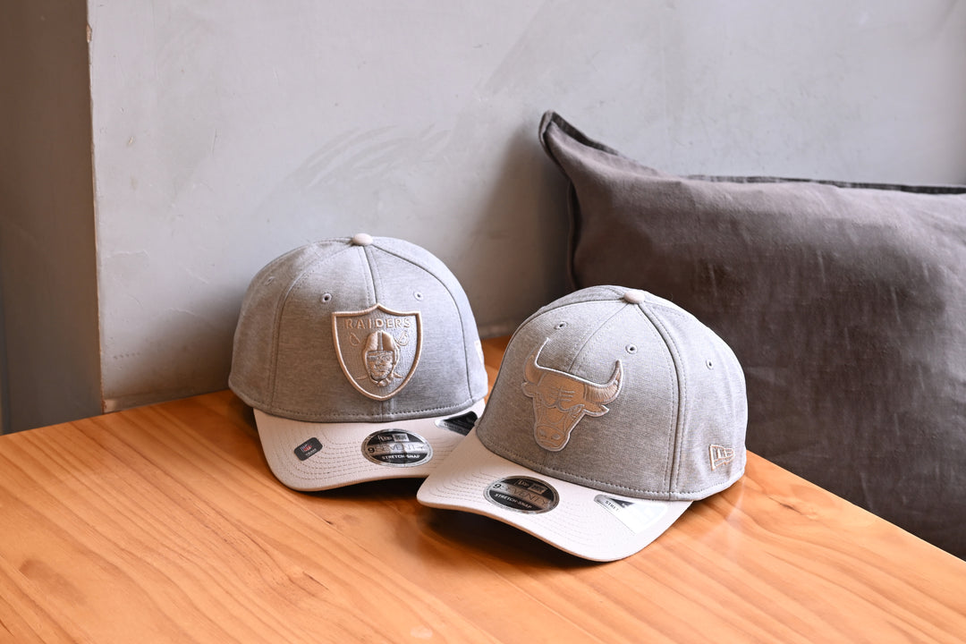 New Era หมวกรุ่น Chicago Bulls Shadow Tech 2-Tone Stone Visor Gray 9SEVENTY Stretch-Snap Cap