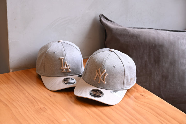 New Era หมวกรุ่น Los Angeles Dodgers Shadow Tech 2-Tone Stone Visor Gray 9SEVENTY Stretch-Snap Cap