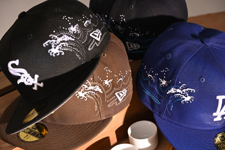 New Era หมวกรุ่น 59Fifty Pack - Tonal Wave Chicago White Sox Black 59Fifty Cap