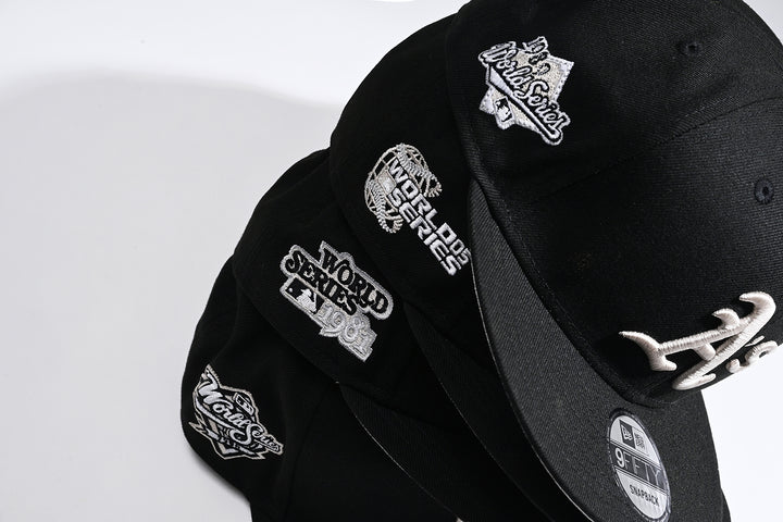 New Era หมวกรุ่น Oakland Athletics Cooperstown Stone World Series Black 9Fifty Cap