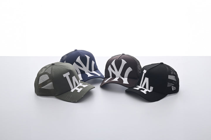 New Era หมวกรุ่น Los Angeles Dodgers Oversized Distress 9Forty A-Frame Trucker Cap