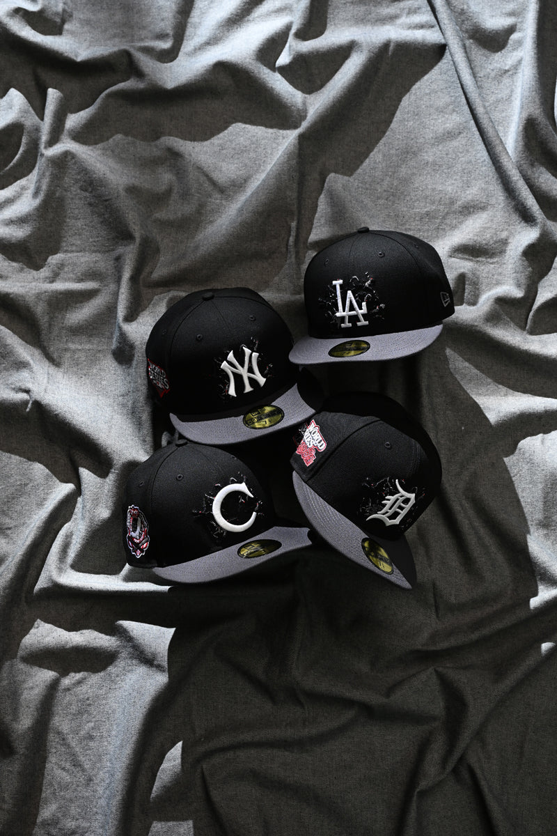 New Era หมวกรุ่น 59Fifty Pack - Crows Detroit Tigers Cooperstown 2-Tone Graphite Visor Black 59Fifty Cap