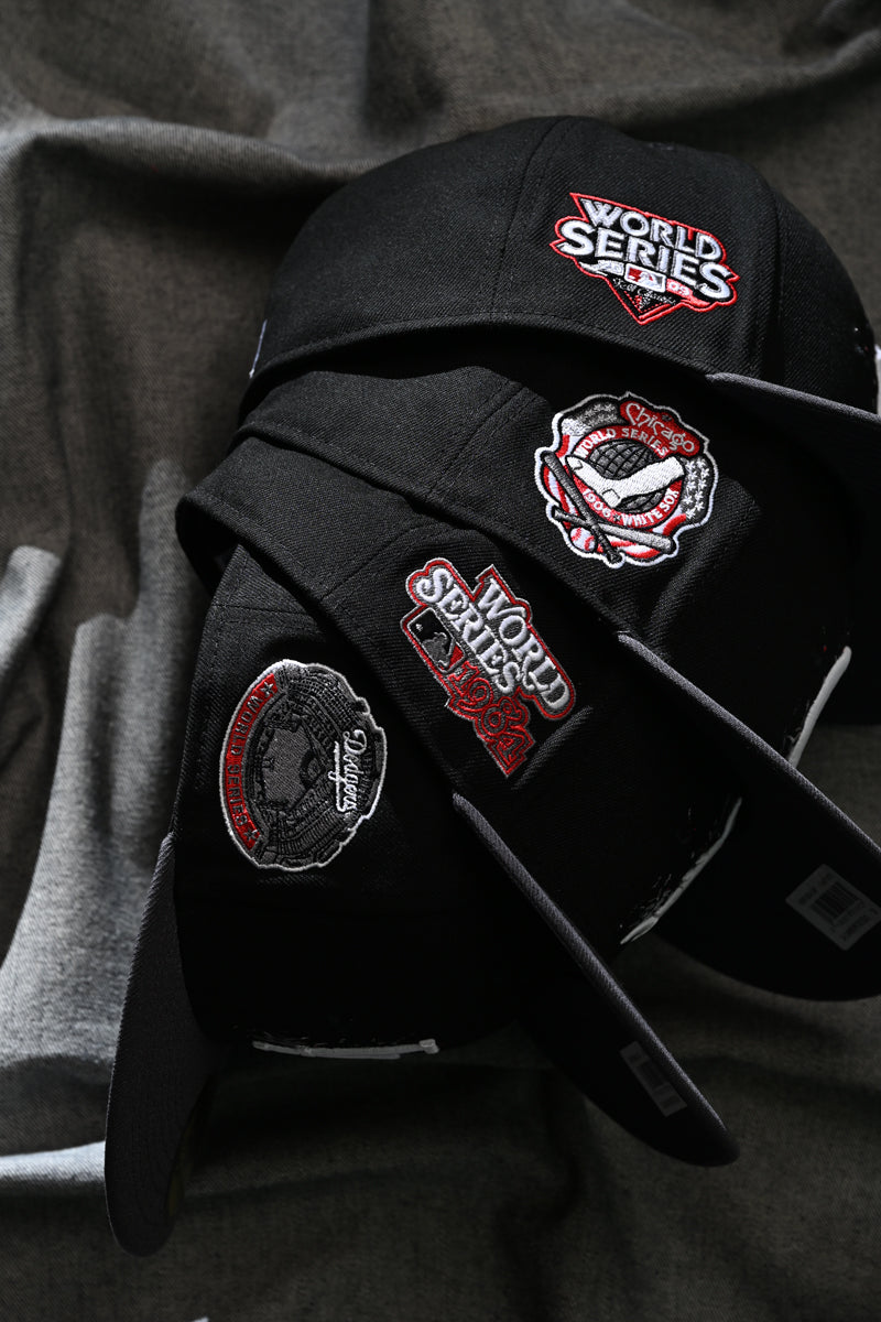 New Era หมวกรุ่น 59Fifty Pack - Crows Chicago White Sox Cooperstown 2-Tone Graphite Visor Black 59Fifty Cap
