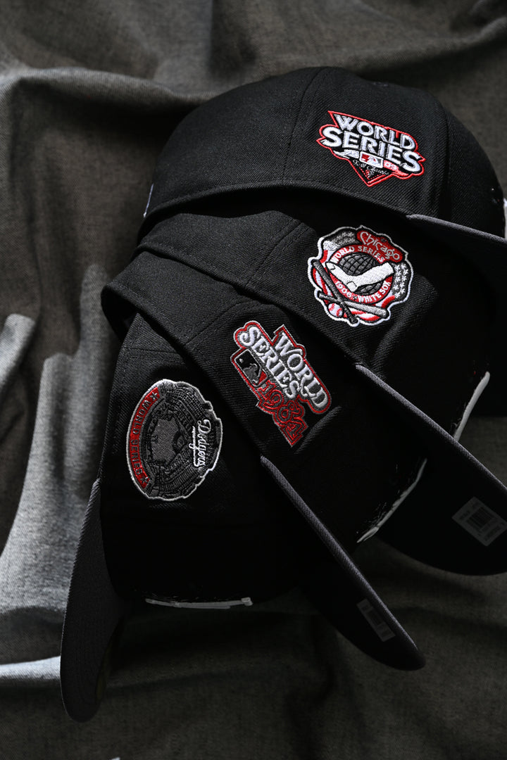 New Era หมวกรุ่น 59Fifty Pack - Crows Chicago White Sox Cooperstown 2-Tone Graphite Visor Black 59Fifty Cap