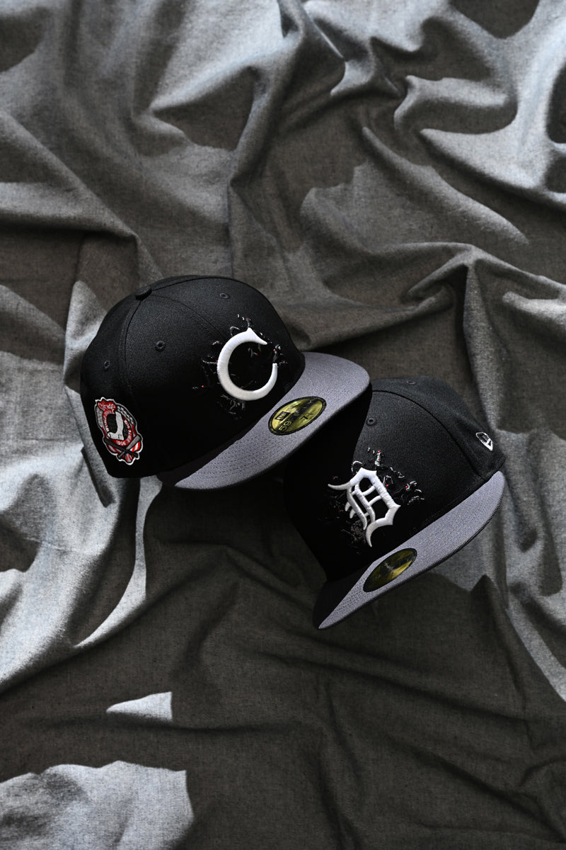 New Era หมวกรุ่น 59Fifty Pack - Crows Detroit Tigers Cooperstown 2-Tone Graphite Visor Black 59Fifty Cap