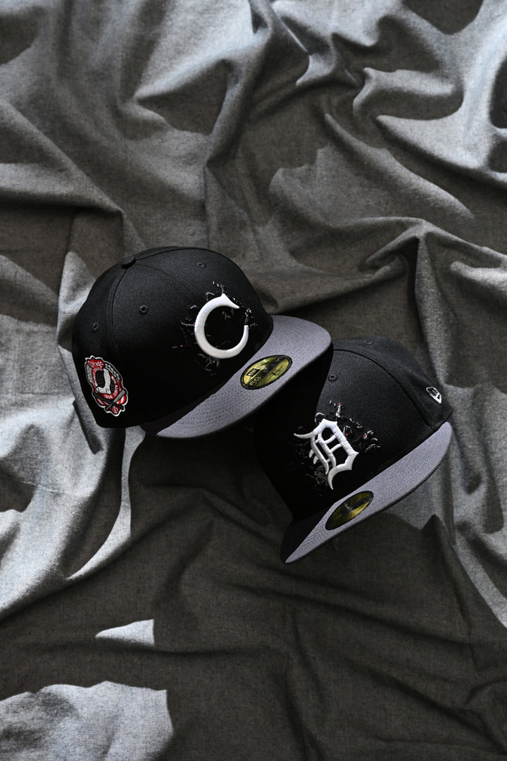 New Era หมวกรุ่น 59Fifty Pack - Crows Detroit Tigers Cooperstown 2-Tone Graphite Visor Black 59Fifty Cap