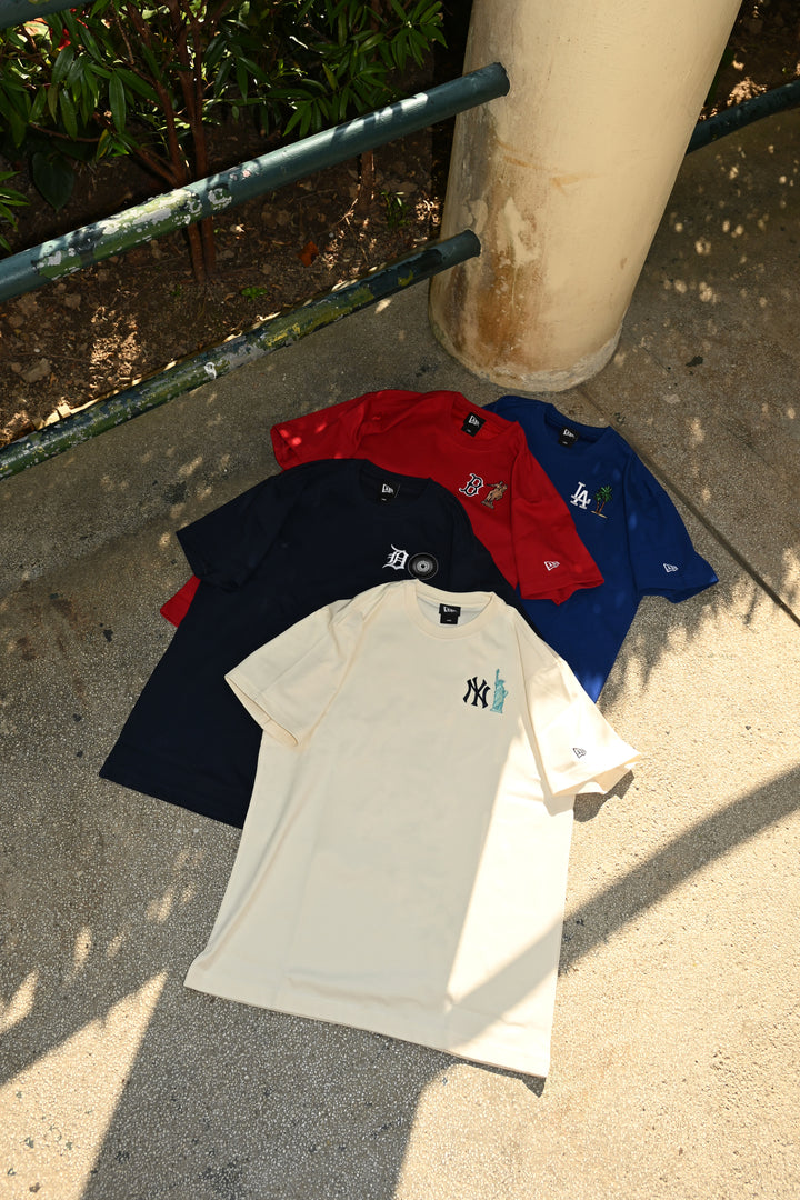 New Era เสื้อยืดแขนสั้นรุ่น 59Fifty Pack - Mlb City New York Yankees Chrome White Short Sleeve T-Shirt