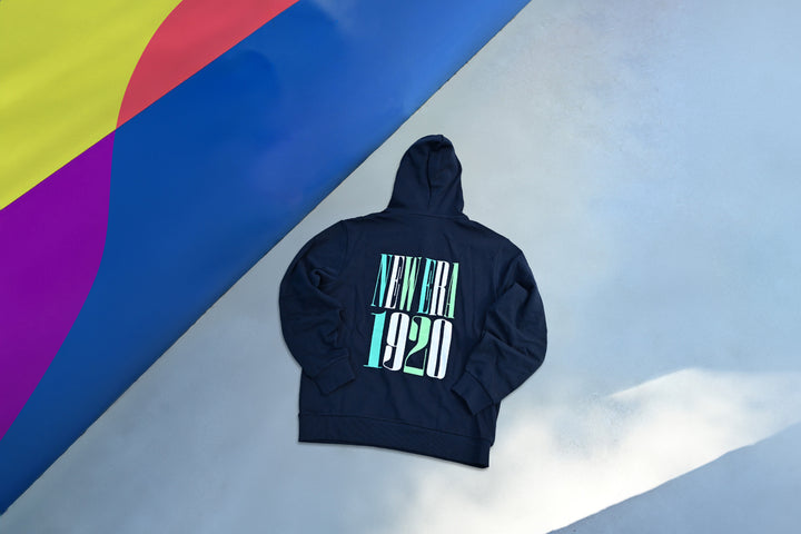 New Era เสื้อฮู้ดรุ่น New Era 90S Vibe Oceanside Blue Hoodie