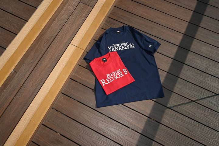 New Era เสื้อยืดแขนสั้นรุ่น New York Yankees League Mix Cartoon Oceanside Blue Short Sleeve T-Shirt