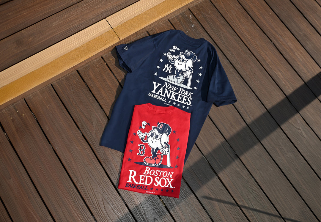 New Era เสื้อยืดแขนสั้นรุ่น New York Yankees League Mix Cartoon Oceanside Blue Short Sleeve T-Shirt