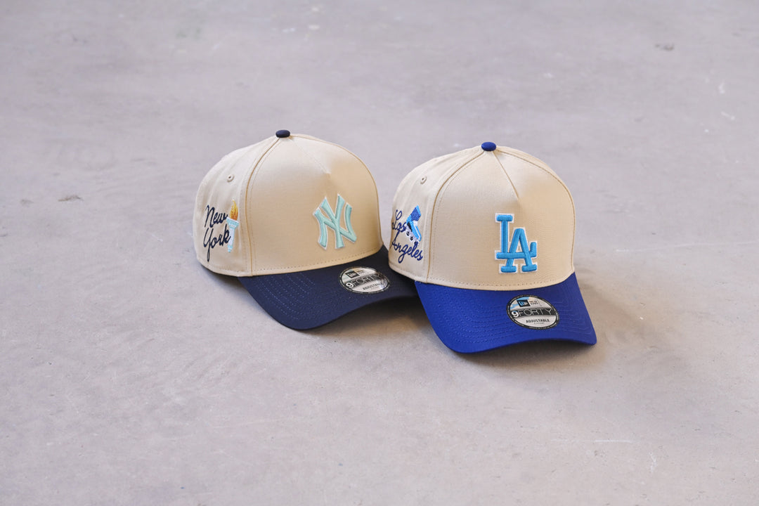 New Era หมวกรุ่น New York Yankees City Side Patch 2-Tone Navy Visor Vegas Gold 9FORTY A-Frame Cap