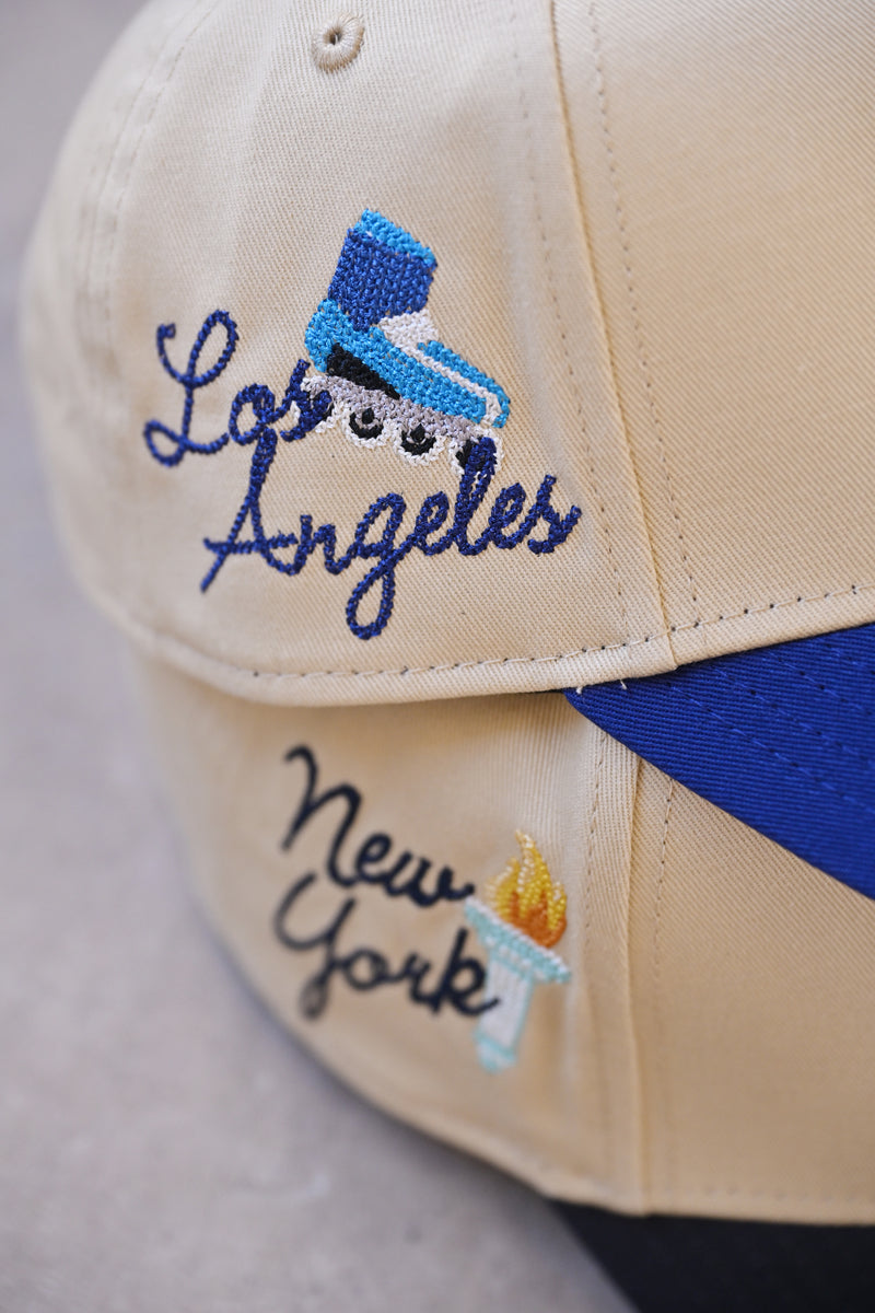 New Era หมวกรุ่น New York Yankees City Side Patch 2-Tone Navy Visor Vegas Gold 9FORTY A-Frame Cap