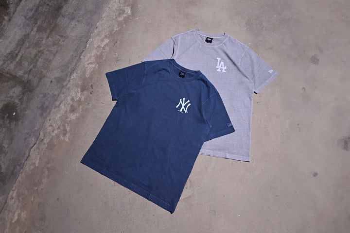 New Era เสื้อยืดแขนสั้นรุ่น Los Angeles Dodgers League Washed Cotton Dolphin Gray Short Sleeve T-Shirt