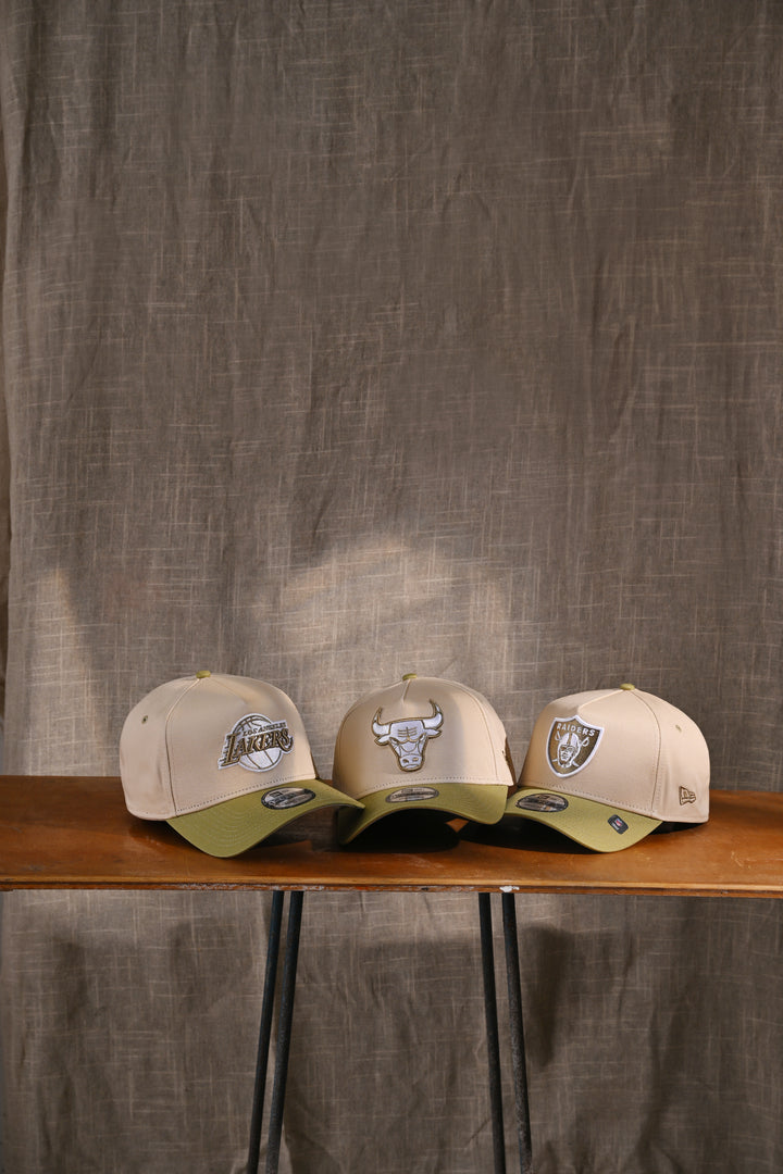 New Era หมวกรุ่น Las Vegas Raiders Beansprout 2-Tone Moss Green Visor Oat Milk 9Forty Af Cap