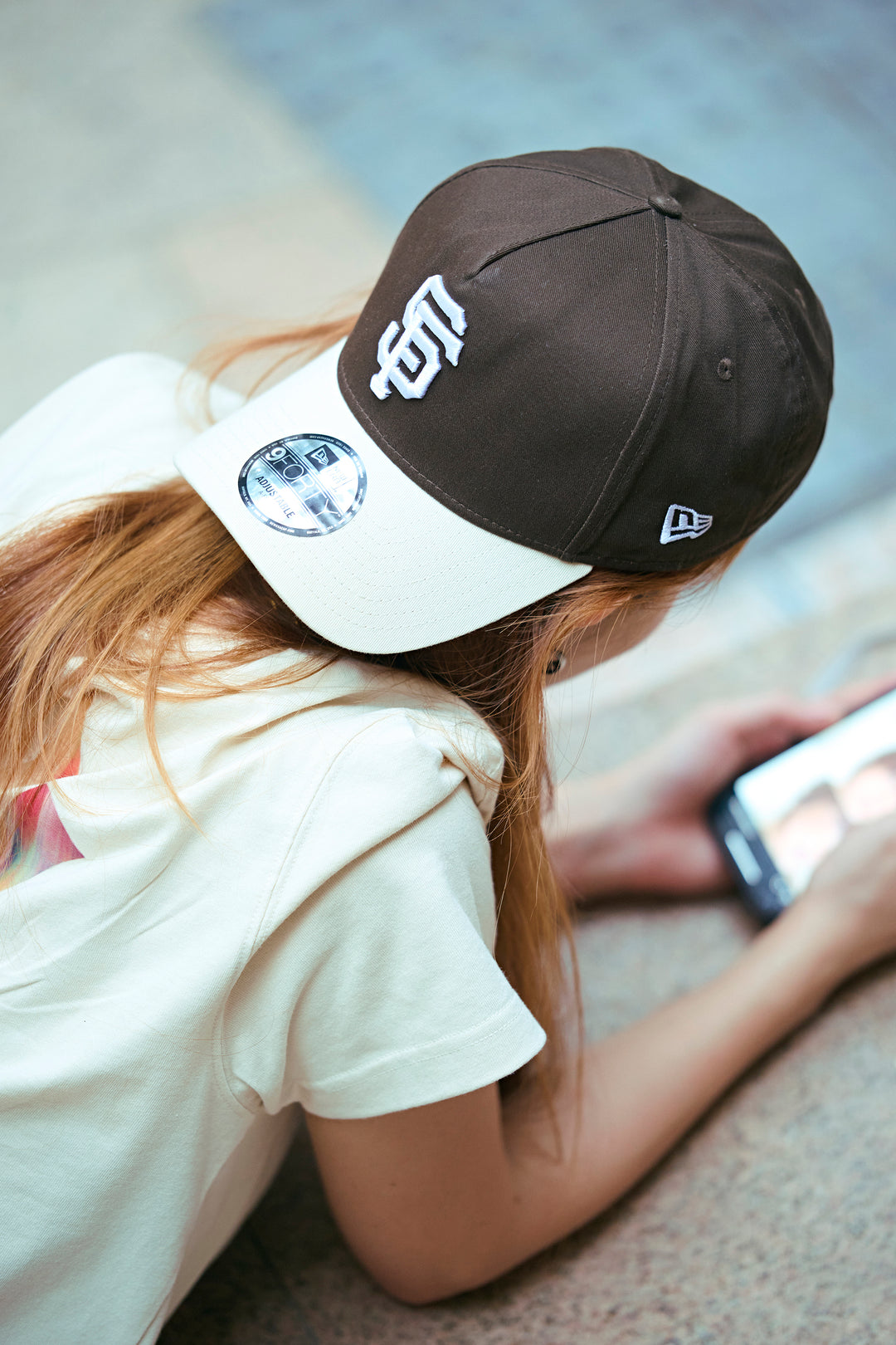 New Era หมวกรุ่น San Francisco Giants Surreal Nature 2Tone Light Cream Visor Chocolate 9FORTY A-Frame Cap