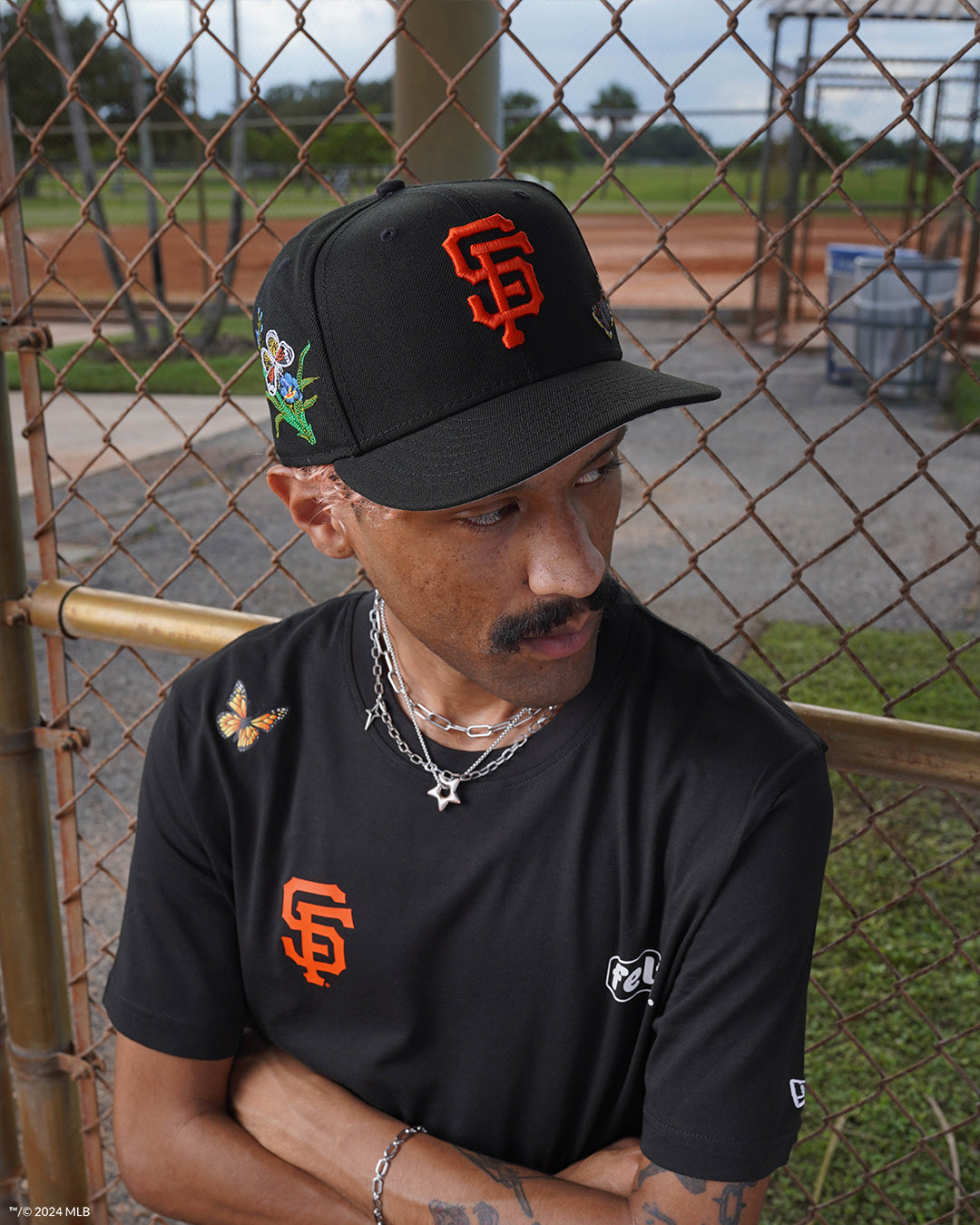 New Era หมวกรุ่น FELT x MLB San Francisco Giants Black 59FIFTY Cap