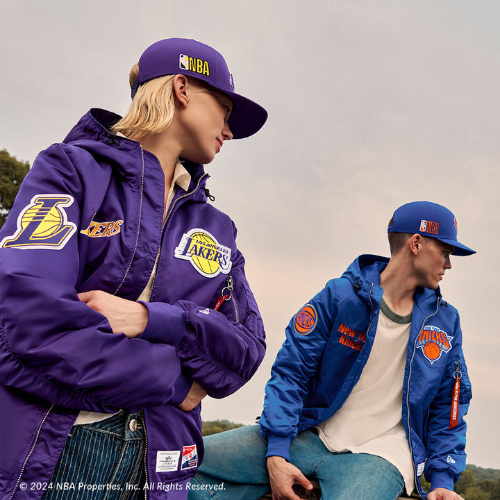 New Era หมวกรุ่น New Era x Alpha Industrial Los Angeles Lakers Purple 9FIFTY Cap