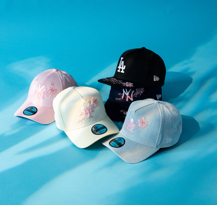 New Era หมวกรุ่น New York Yankees Floral 2-Tone Black Visor Oceanside Blue 9Fifty Cap