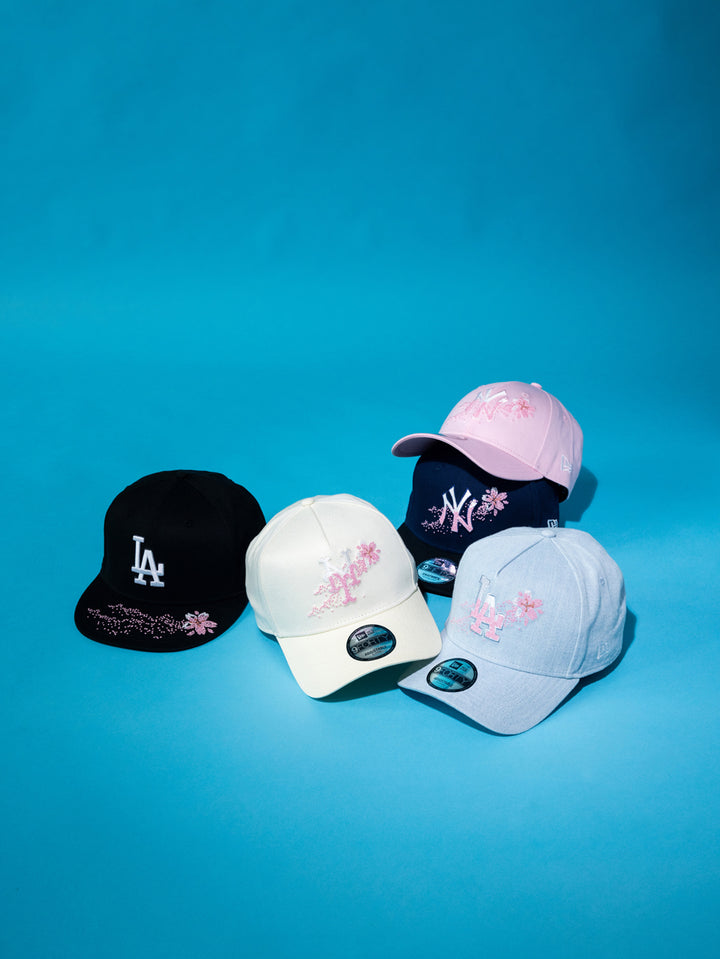 New Era หมวกรุ่น New York Yankees Floral 2-Tone Black Visor Oceanside Blue 9Fifty Cap