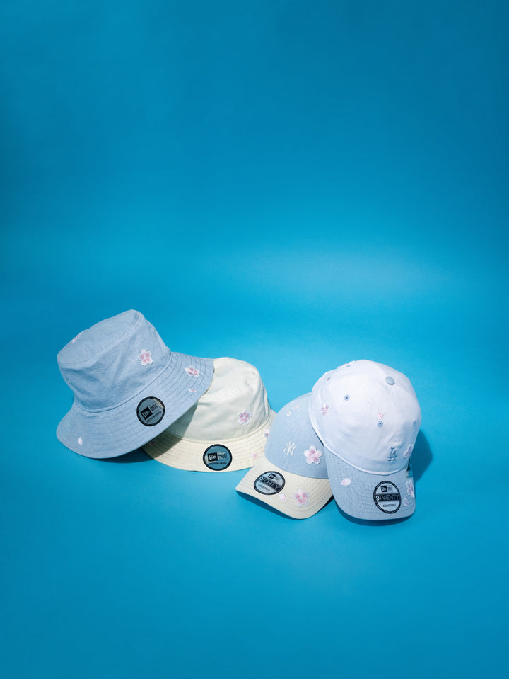 New Era หมวกรุ่น New Era Floral Chrome White Bucket 01