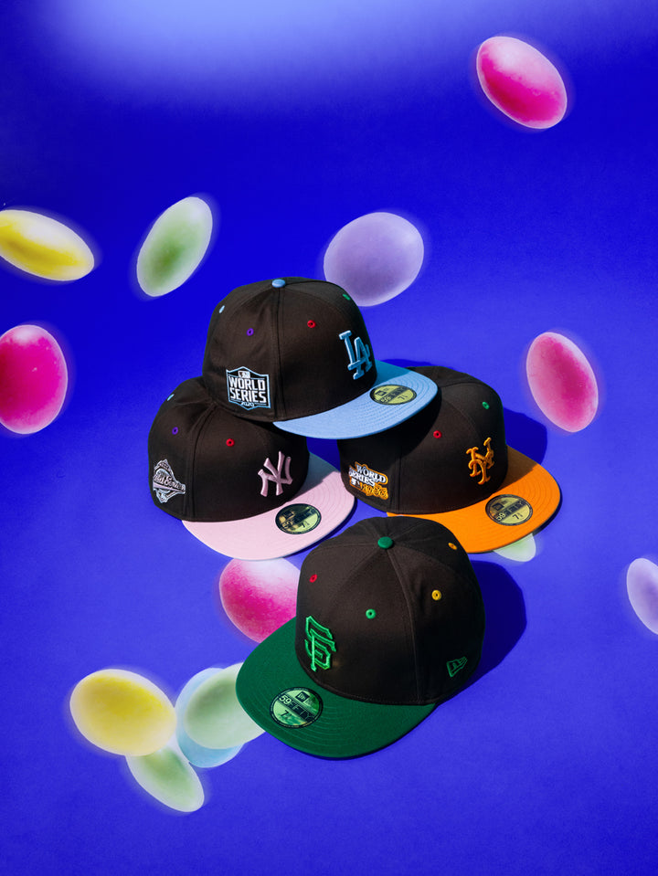 New Era หมวกรุ่น 59Fifty Pack - Smarties San Francisco Giants 2-Tone Kelly Green Visor Chocolate 59Fifty Cap