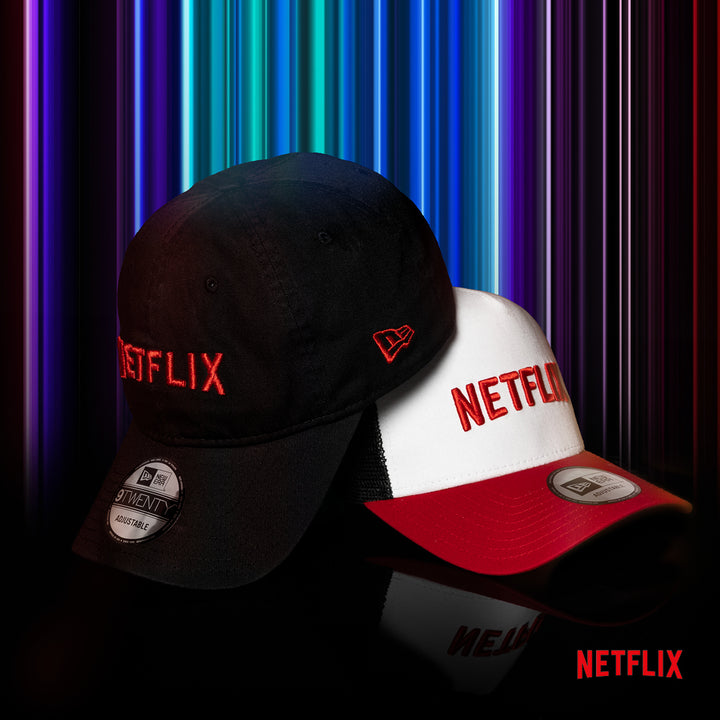 New Era หมวกรุ่น New Era X Netflix Netflix Logo White/ Scarlet 9Forty Trucker Cap