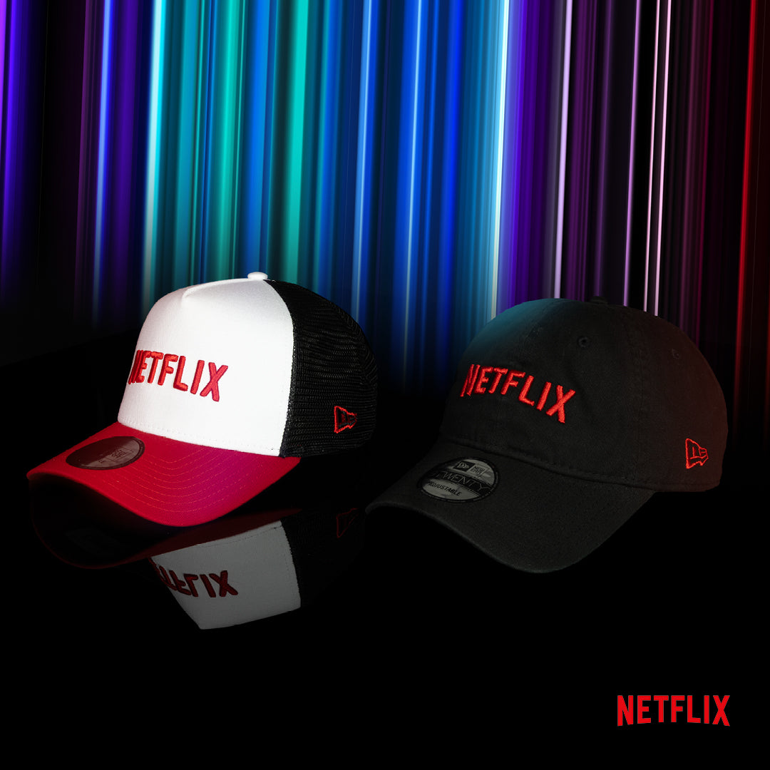 New Era หมวกรุ่น New Era X Netflix Netflix Logo White/ Scarlet 9Forty Trucker Cap