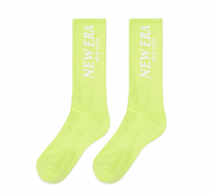 NEW ERA SPORTS CLUB - TENNIS CYBER GREEN / WHITE SOCKS (2 PAIRS)